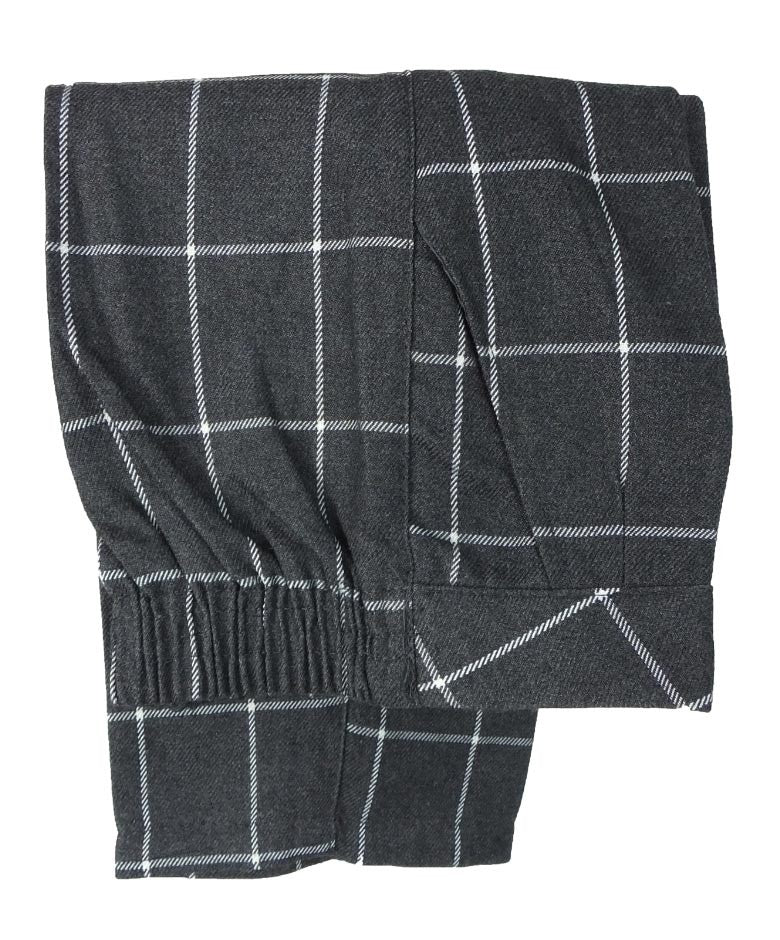 Baby Boys Vintage Windowpane Check Suit Set - Charcoal Grey