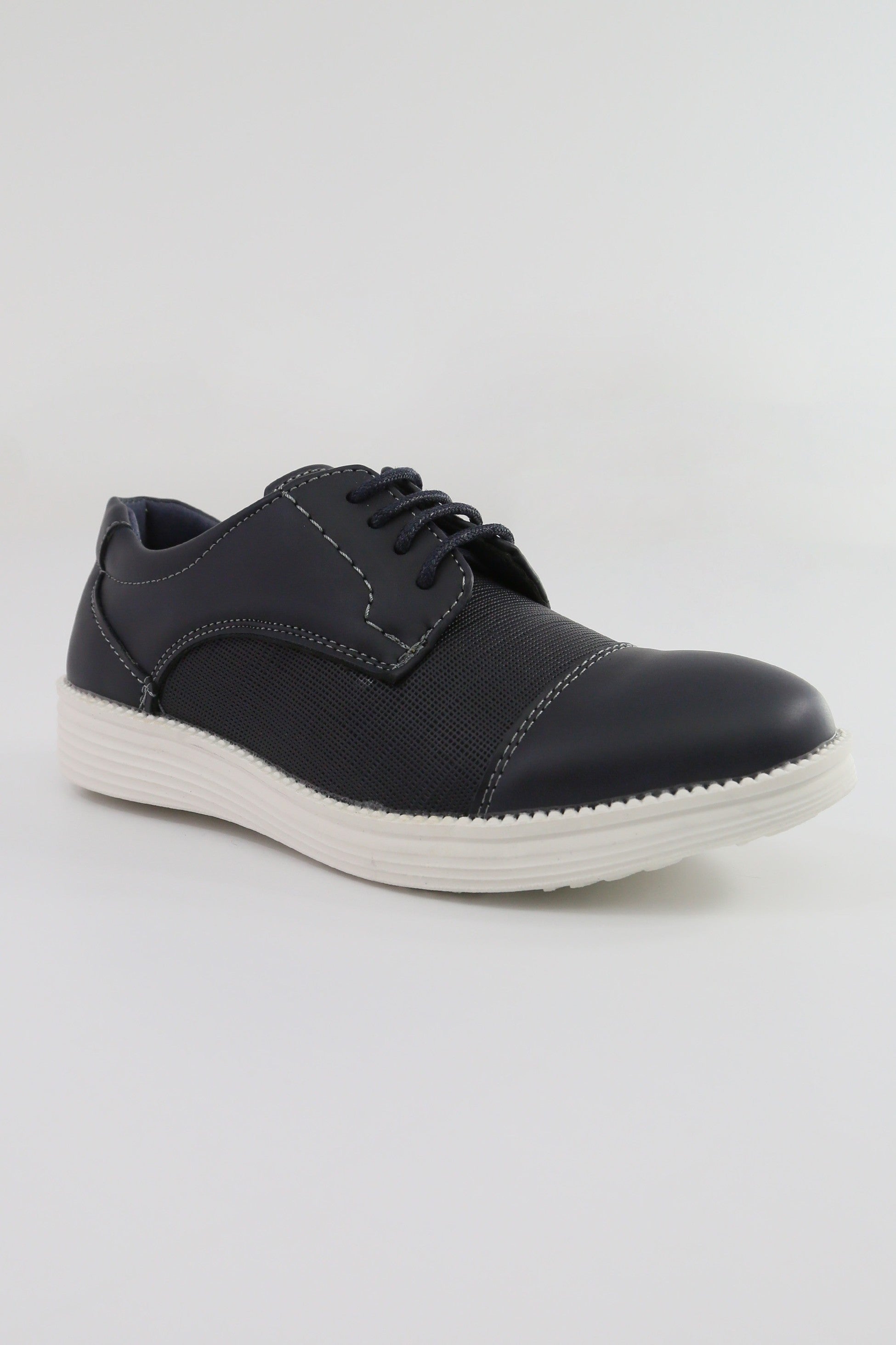 Boys' Casual Derby-style Sneakers - FELIX - Navy Blue