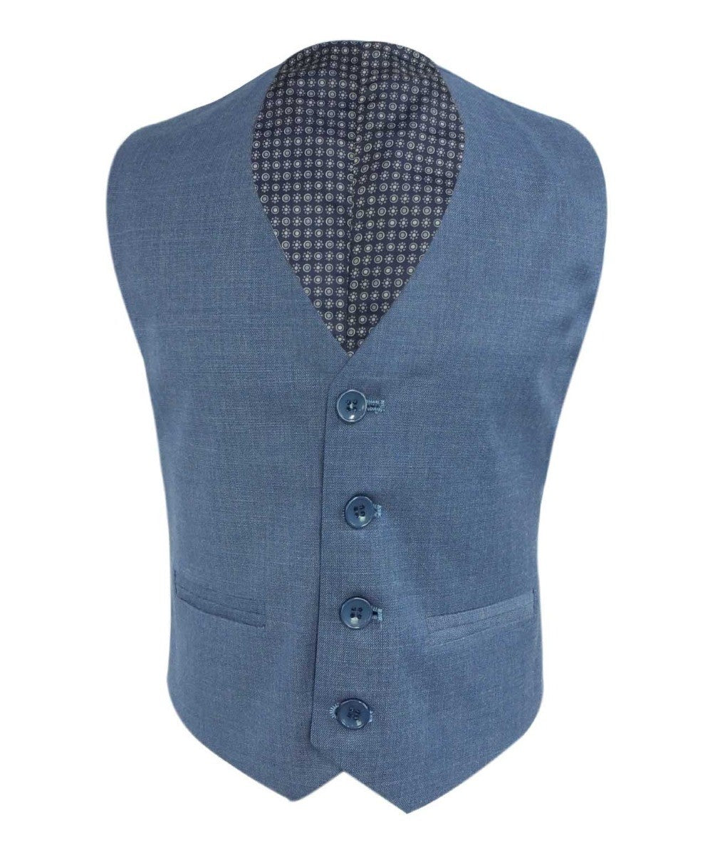 Boys 6 Piece Sky Blue Suit - Blue