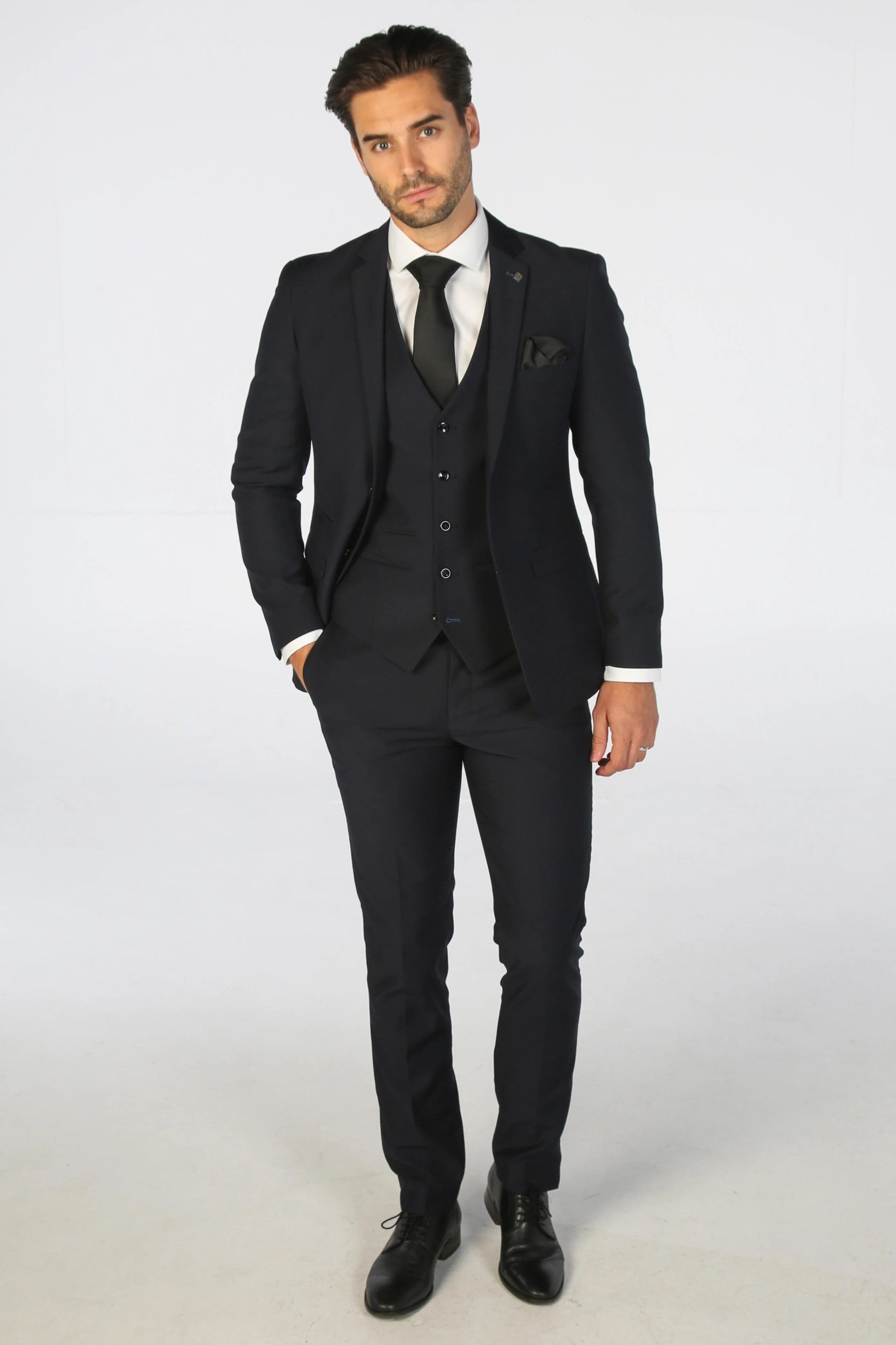 Men's Tailored Fit Navy Suit - PARKER - Navy