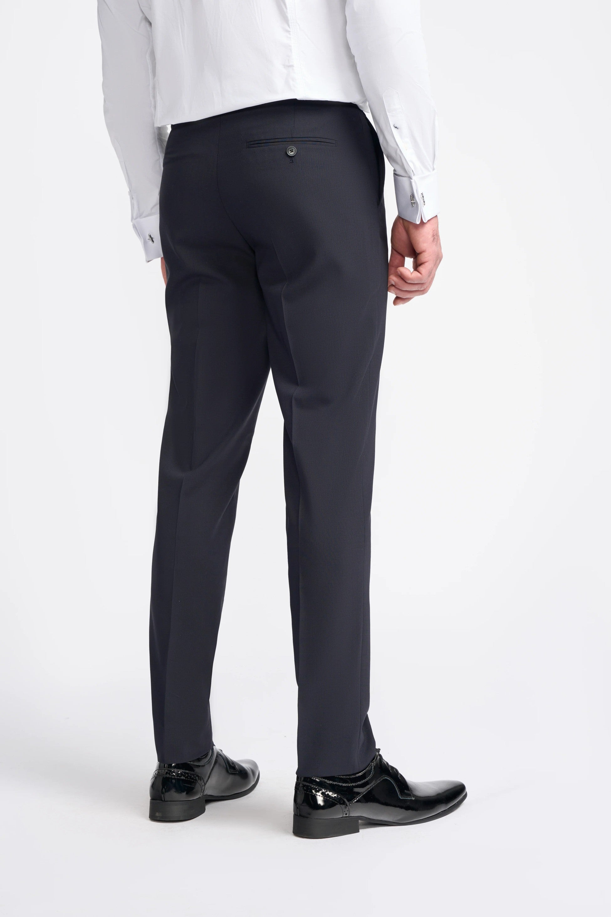 Men’s Wool Blend Formal Trousers – ASPEN W/T - Navy Blue