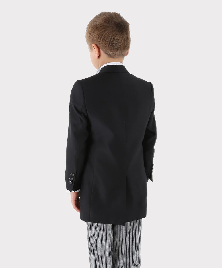 Boys Complete Tail Morning Suit - Black - Ivory