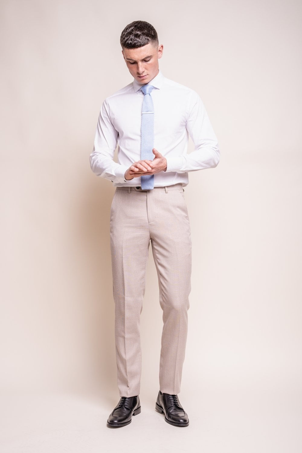 Men's Slim Fit Formal Suit- MIAMI Beige - Beige