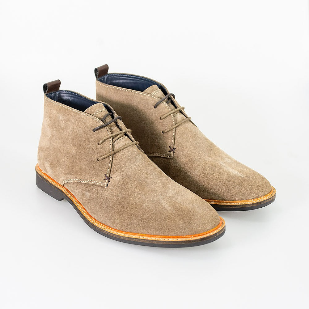 Men's Suede Chukka Boots - SAHARA - Sand Beige