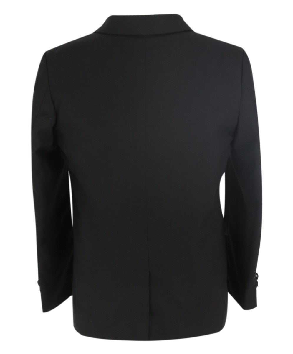 Boys Sheen Lapel Tuxedo Dinner Suit - Black