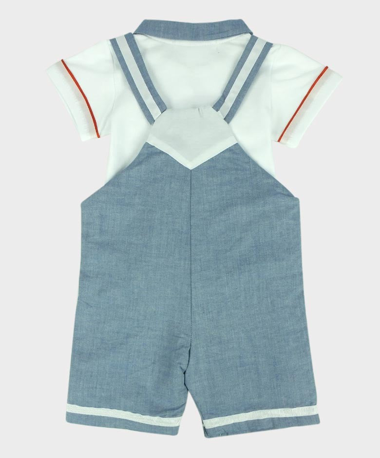 Baby Boys Casual Summer Dungaree Set - Light Blue