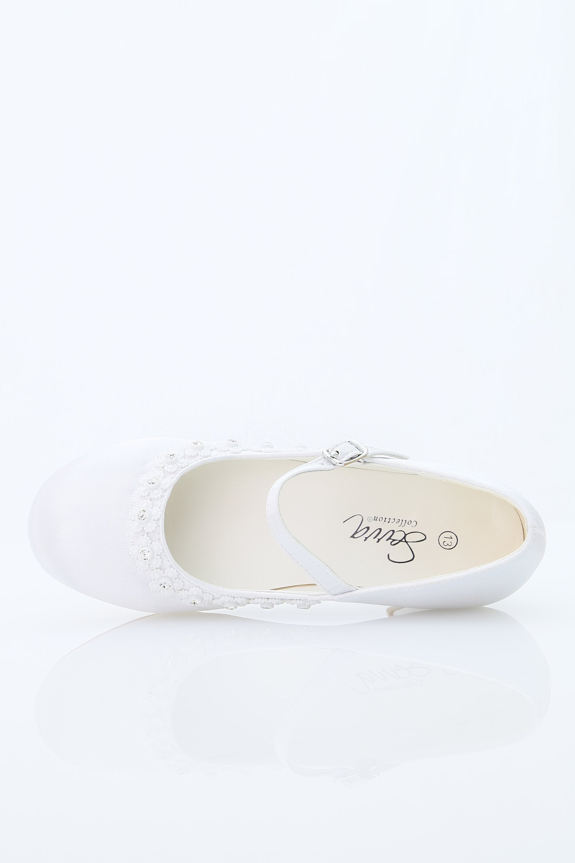 Girls' White Floral lace Mary Jane Shoes - BETTY - White