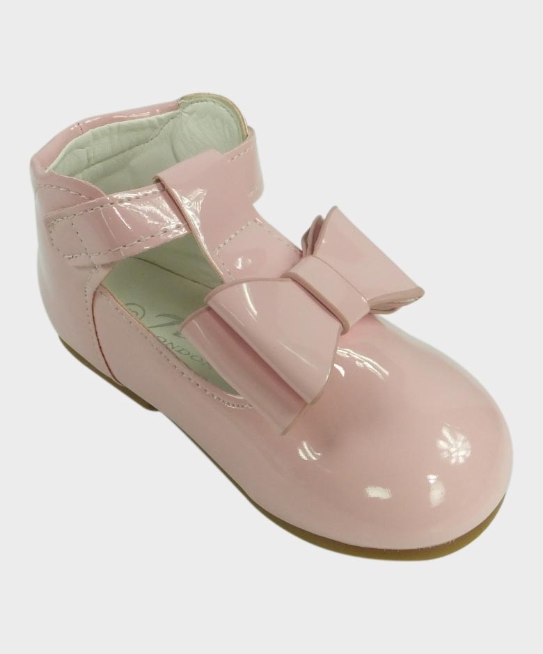 Girls Patent Botties Ankle Shoes - Pink