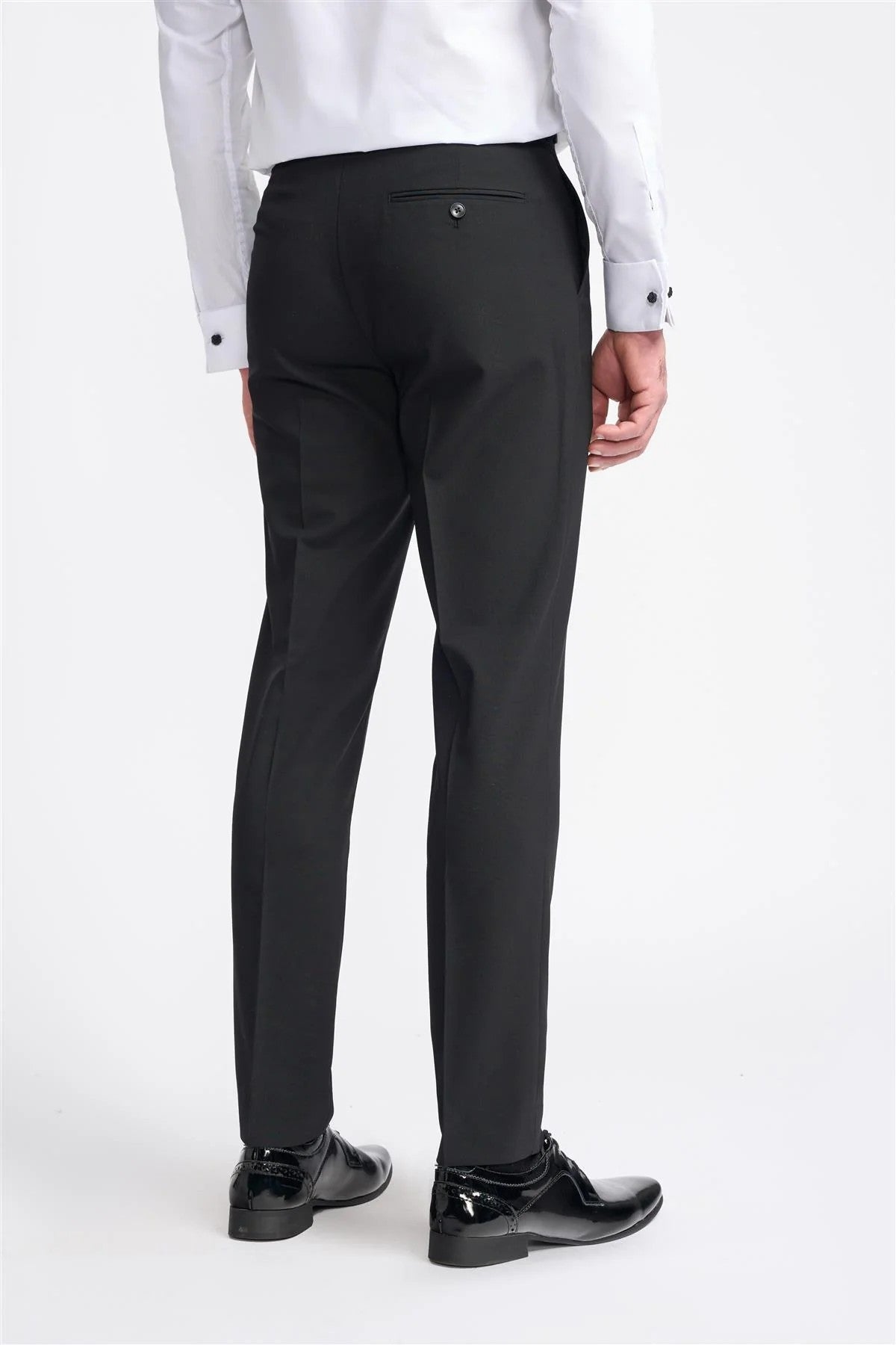 Men’s Wool Blend Formal Trousers – ASPEN W/T - Black