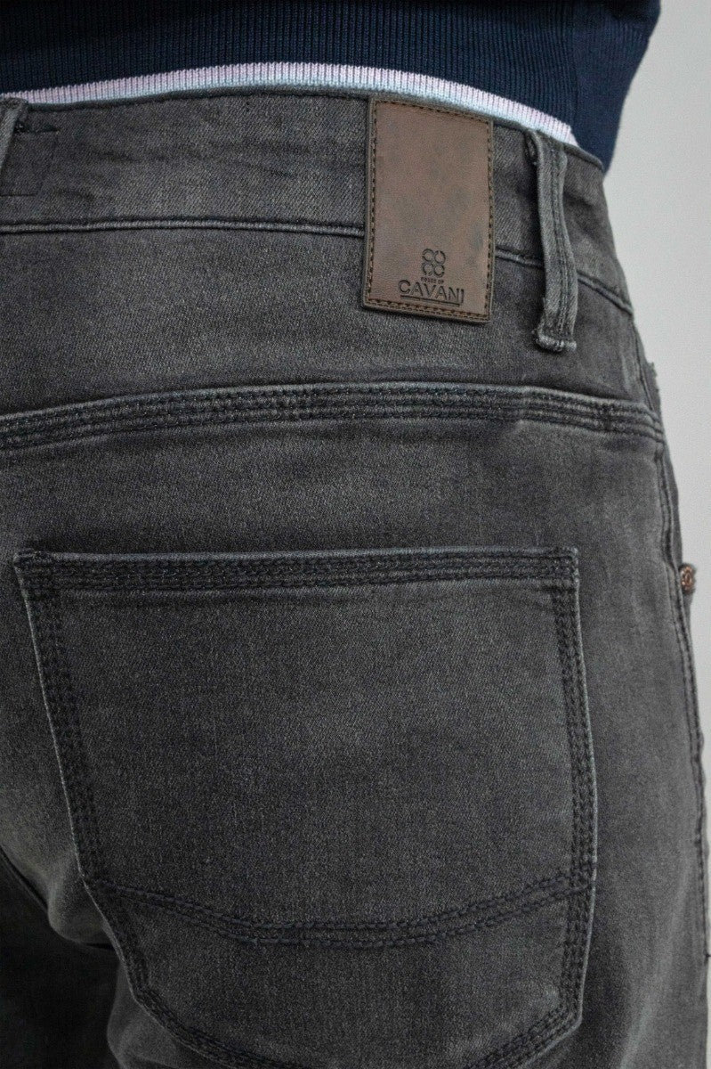 Men's Slim Fit Denim Jeans - EVANS Grey - Grey