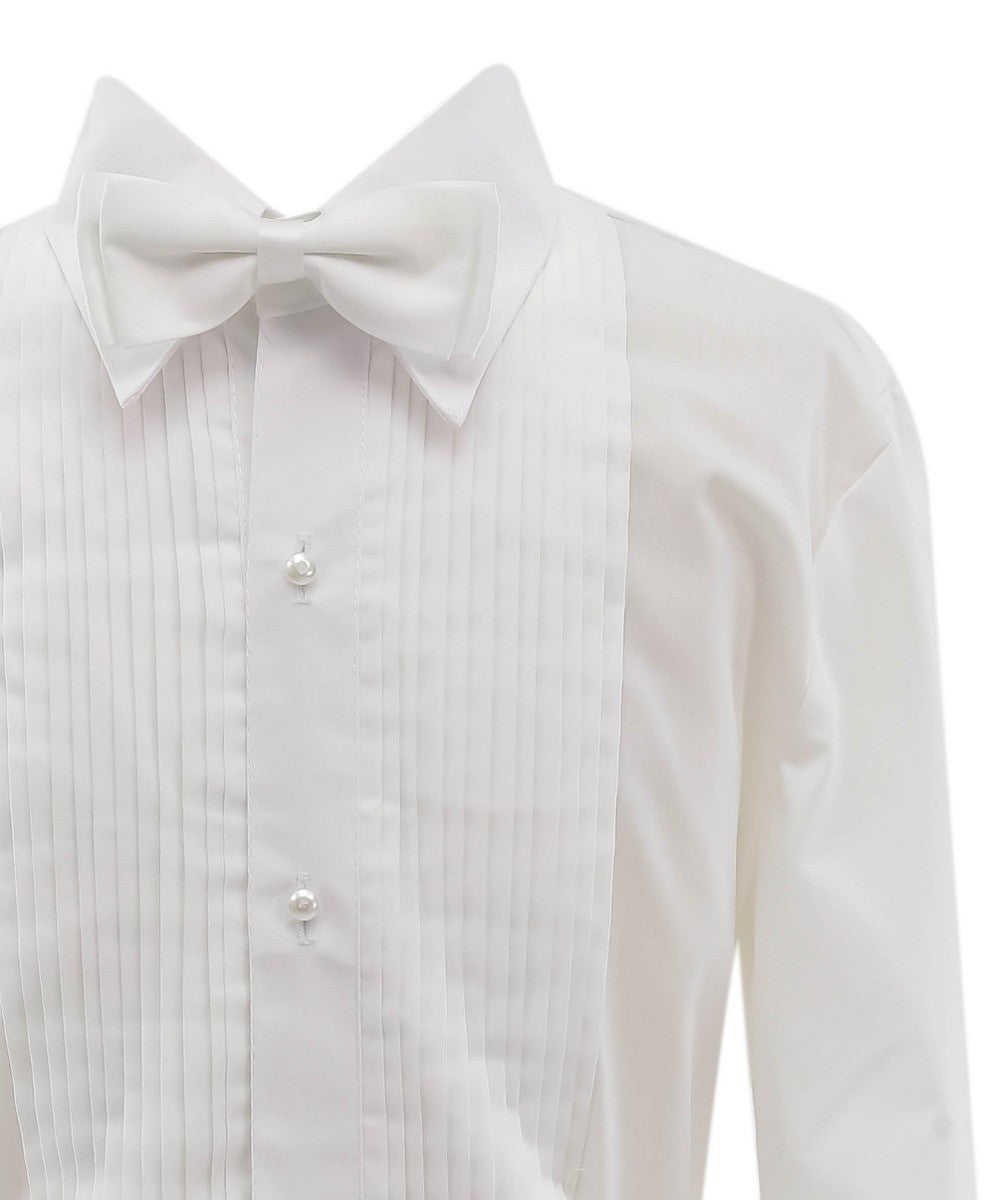 Boys Tuxedo Tail Suit - White