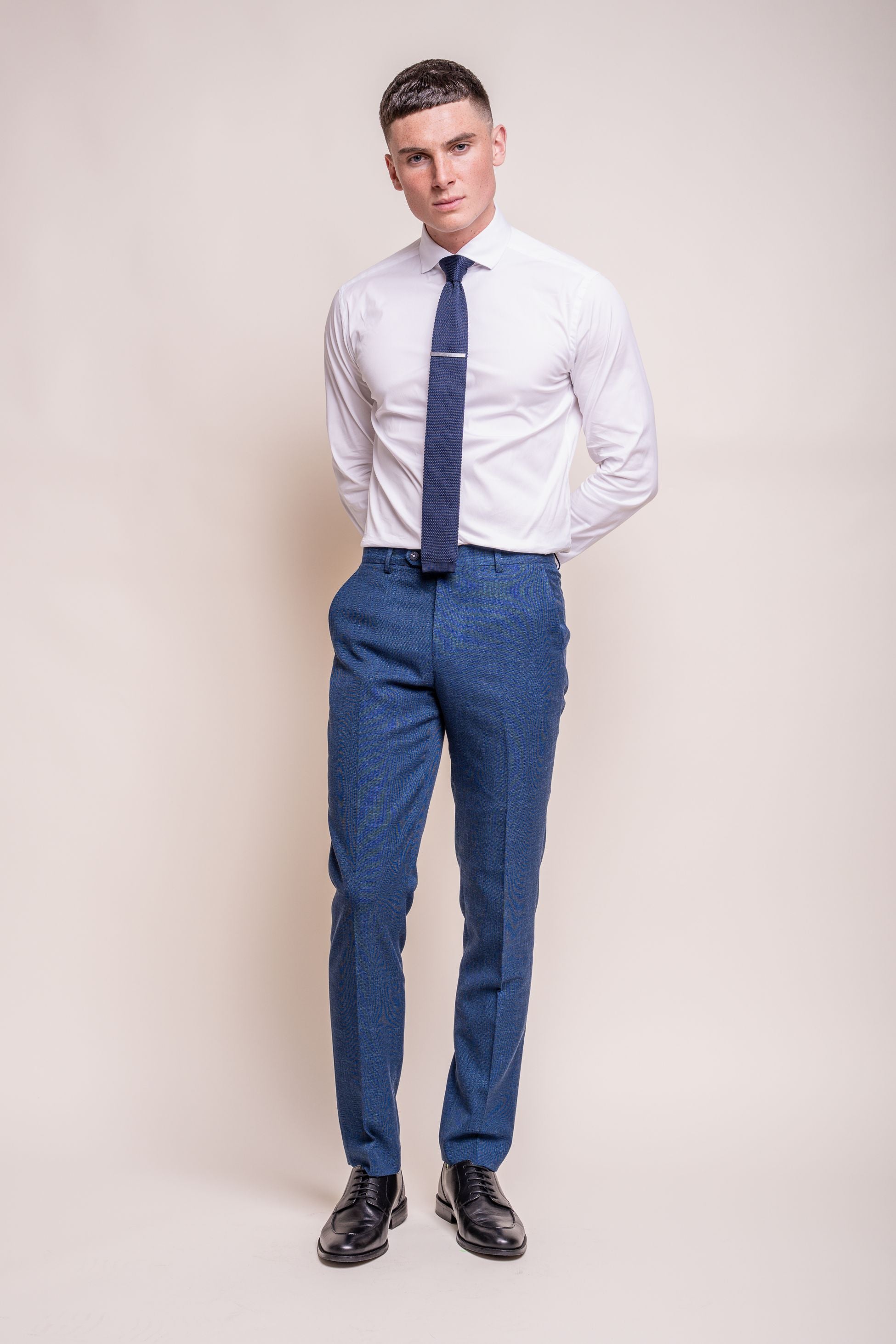 Men's Slim Fit Formal Trousers - MIAMI - Blue