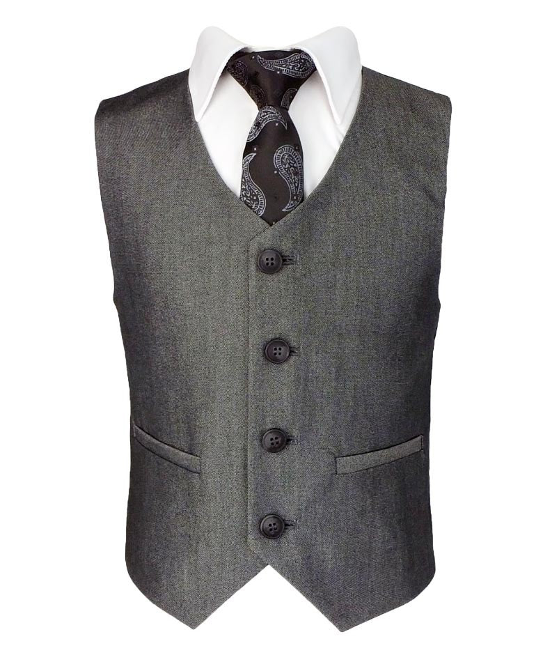 Boys Slim Fit Dark Grey Suit - VERONA - Charcoal Grey