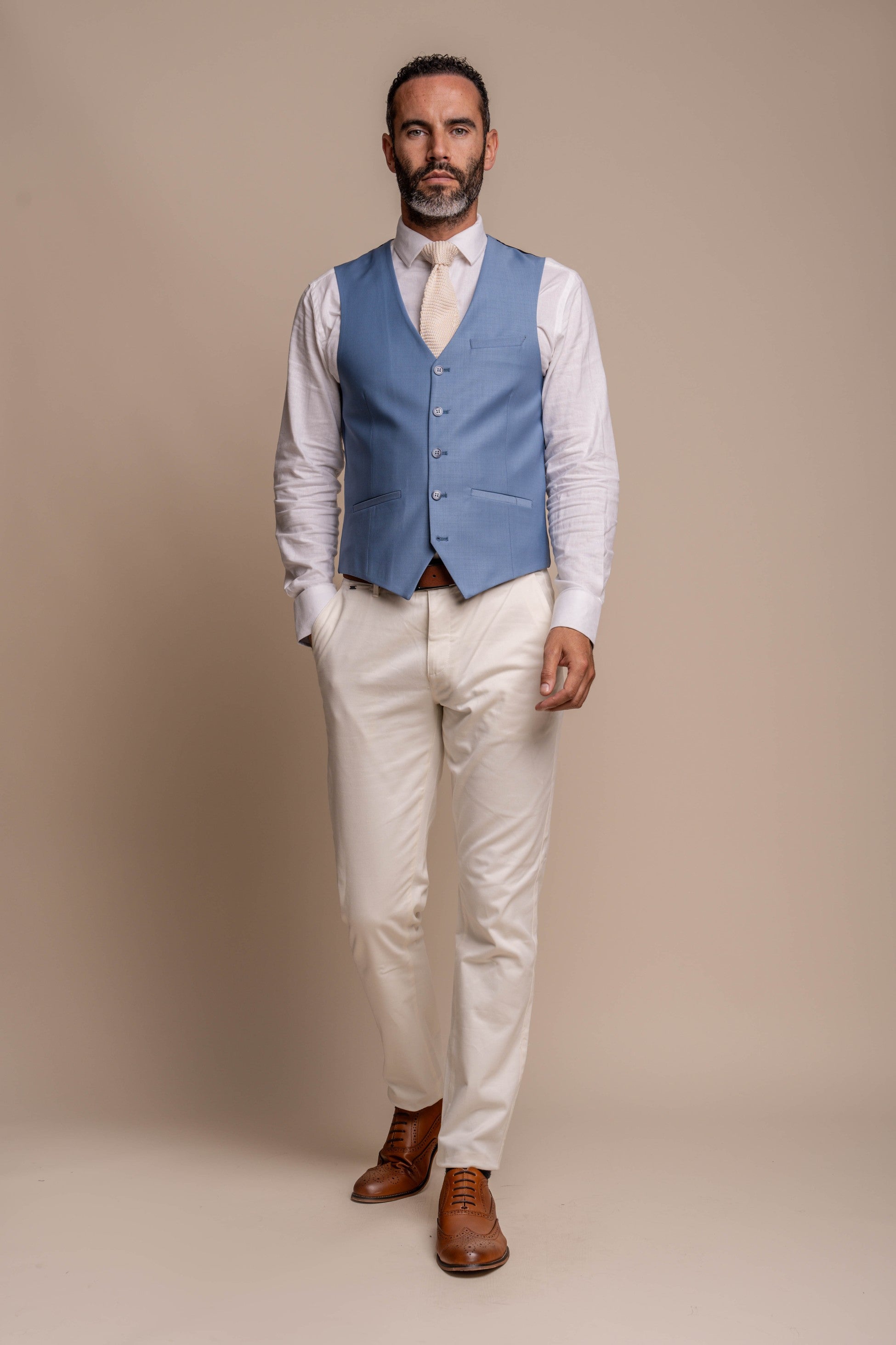 Men's Bond Ocean Suit with Cream Ecru Chinos - Combined Set