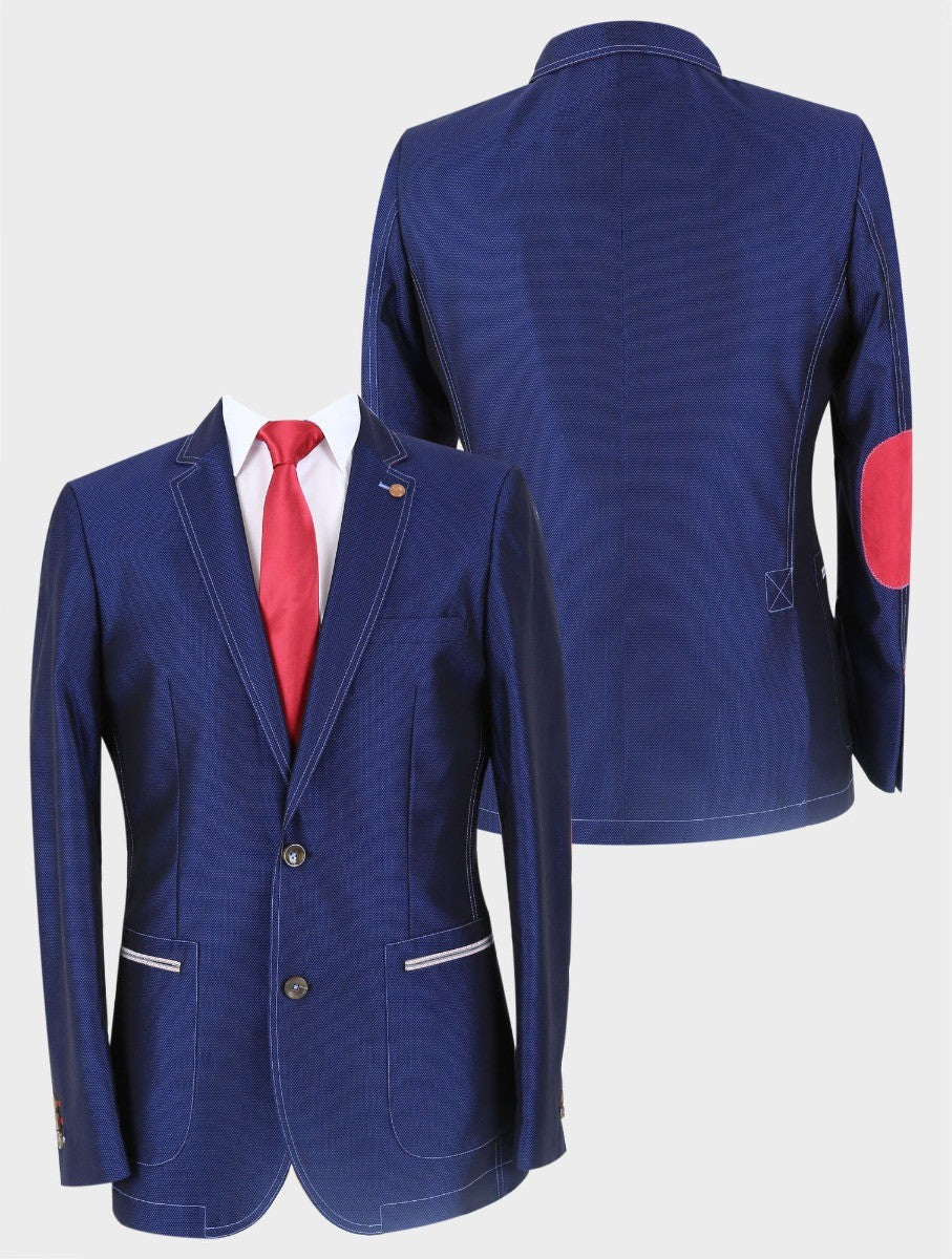 Men's Casual Slim Fit Navy Blazer - TONY Accardo - Navy Blue