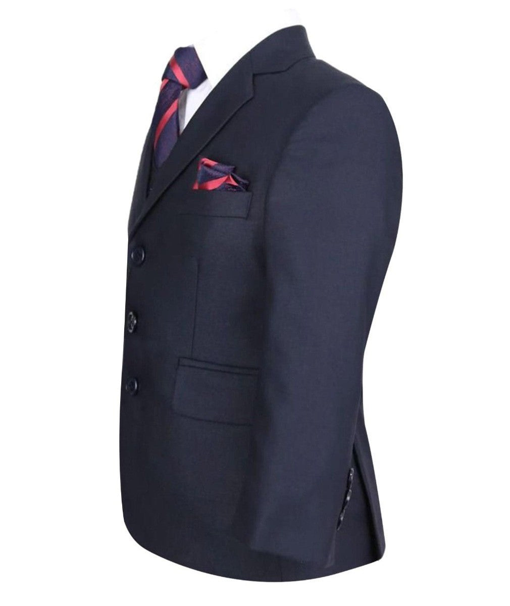 Boys Slim Fit Formal Suit - Sebastian Le Blanc - Navy Blue