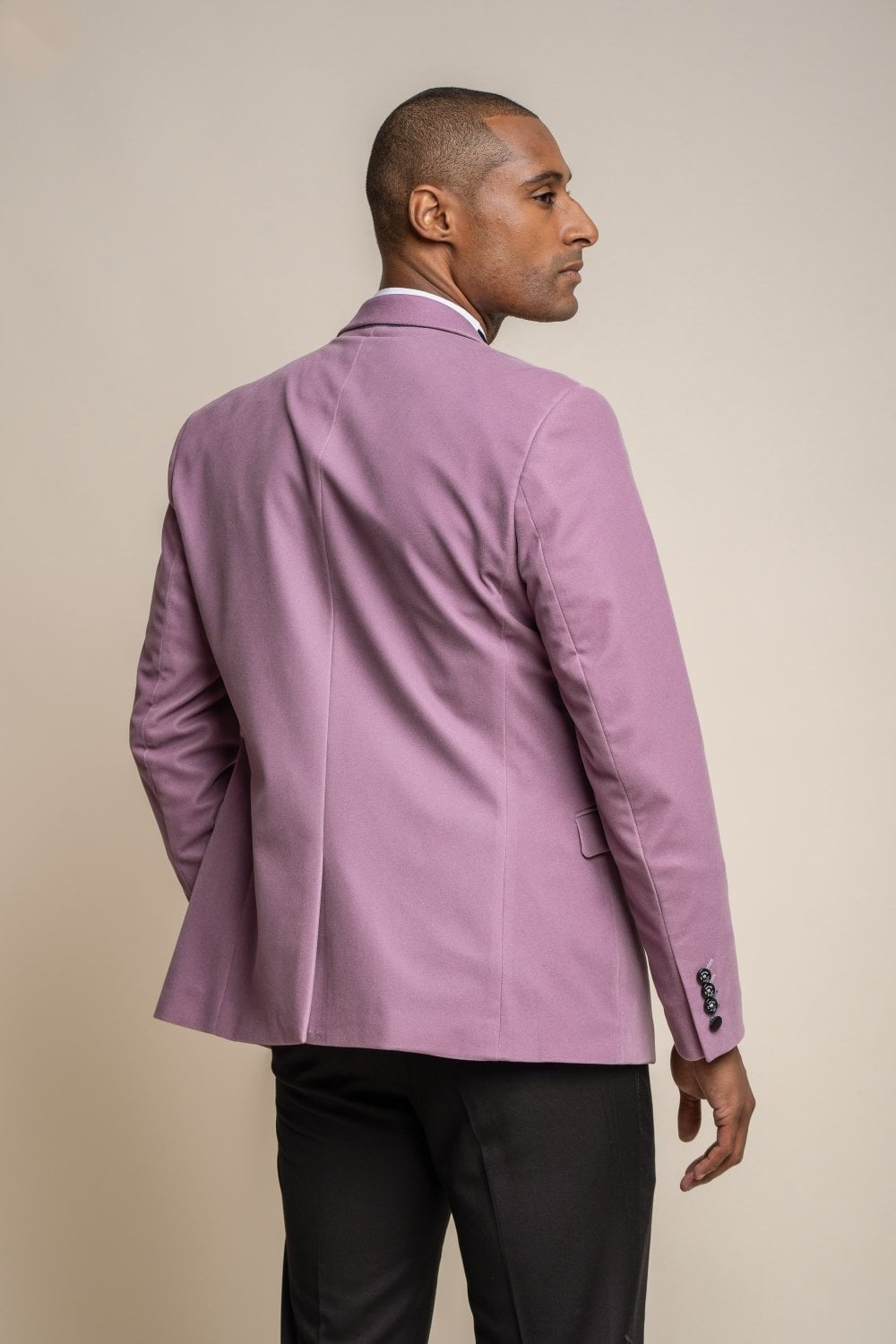 Men's Slim Fit Velvet Tuxedo Blazer - ROSA - Lavender