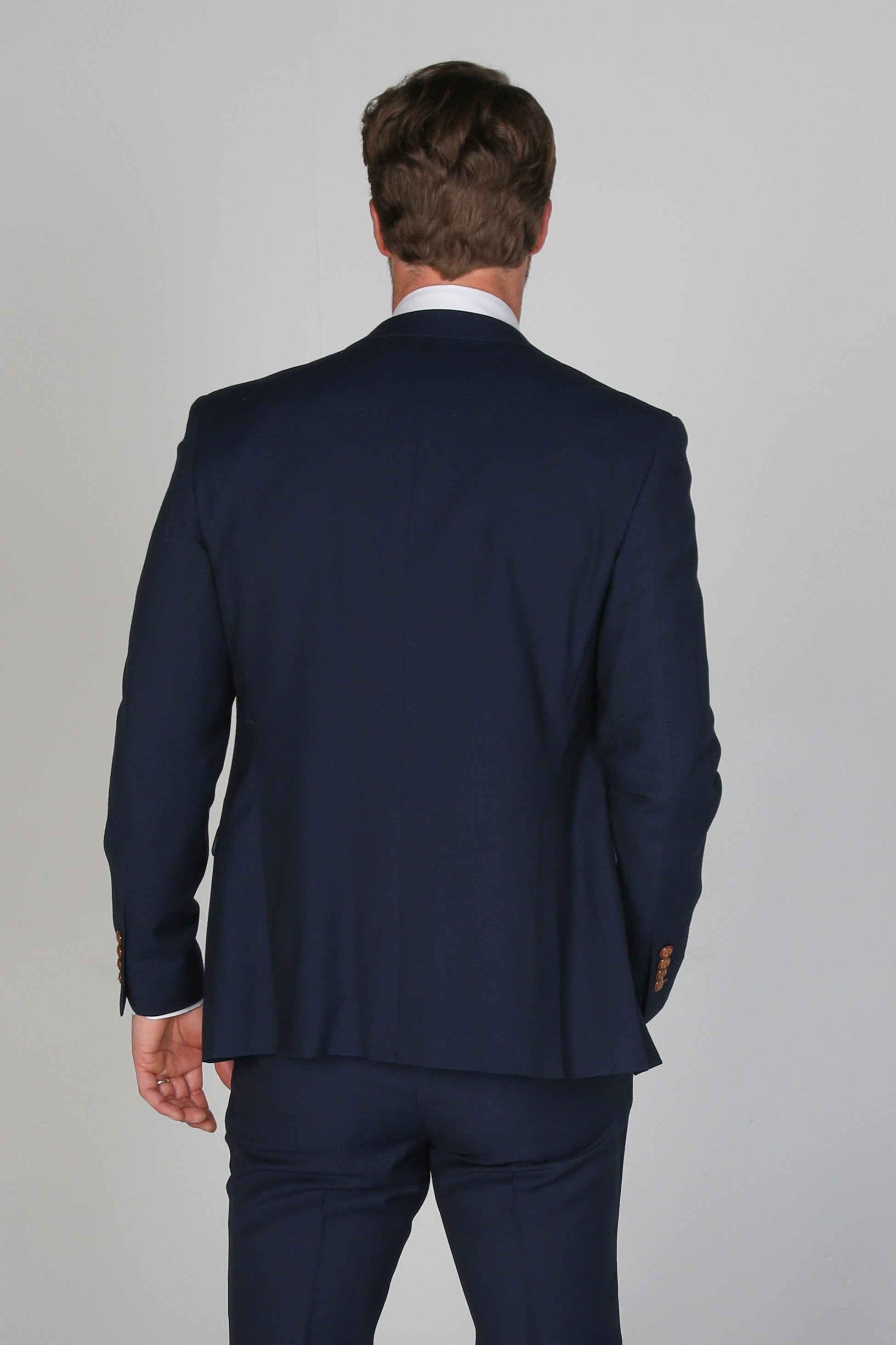 Men's Tailored Fit Suit Jacket - MAYFAIR - Navy Blue