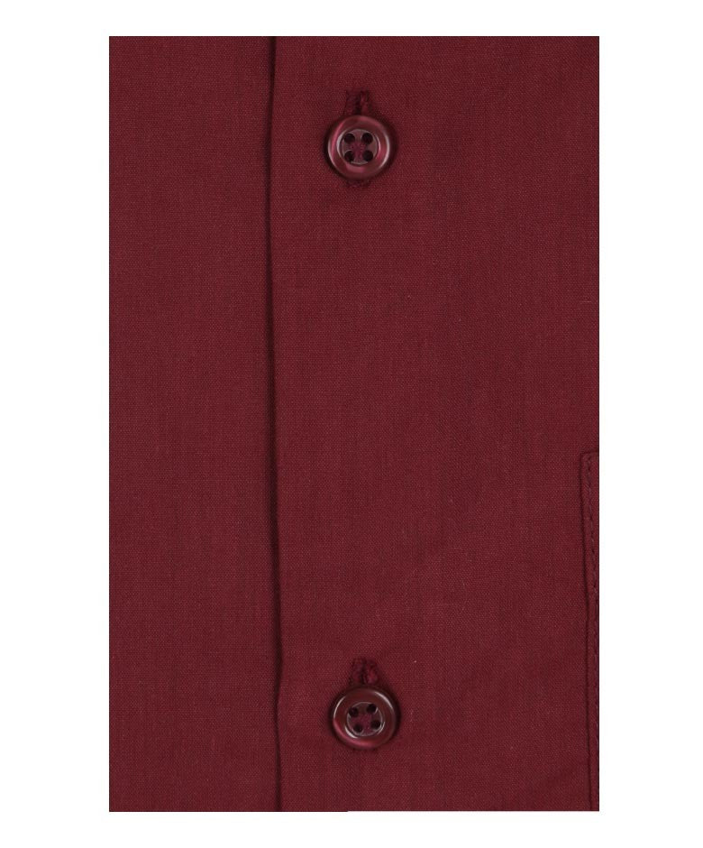 Boys Cotton Blend Formal Shirt - Burgundy