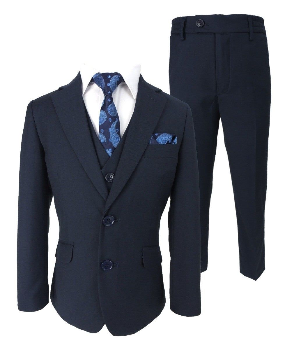 Boys French Navy Blue Suit - Navy Blue