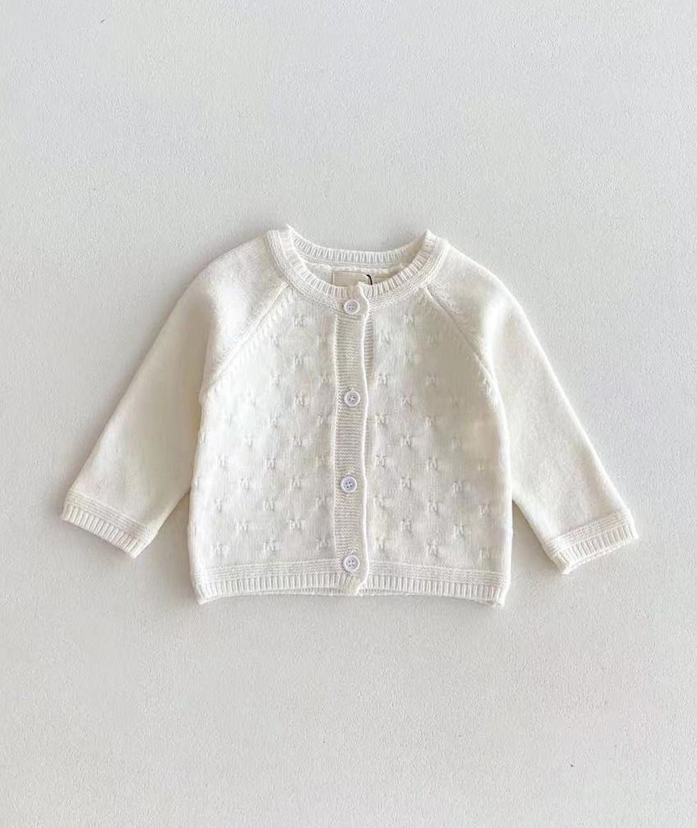 Baby Girls Vintage Ivory Knitted Cardigan - 2405 - Ivory