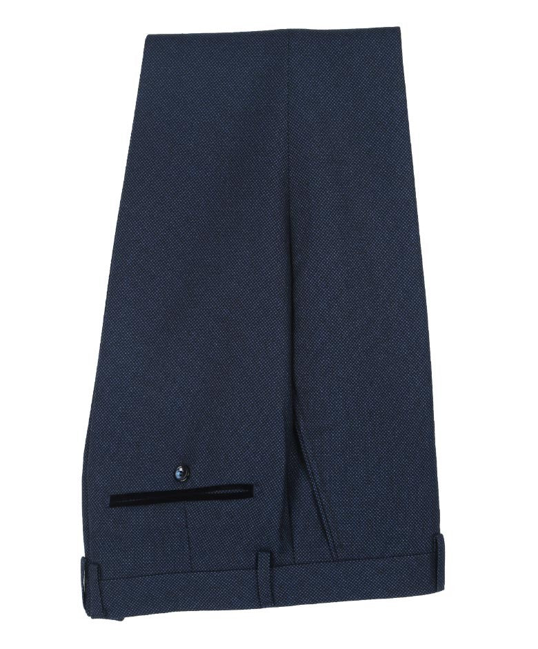 Paul Andrew Men's Arthur Textuformal Trousers - Navy Blue