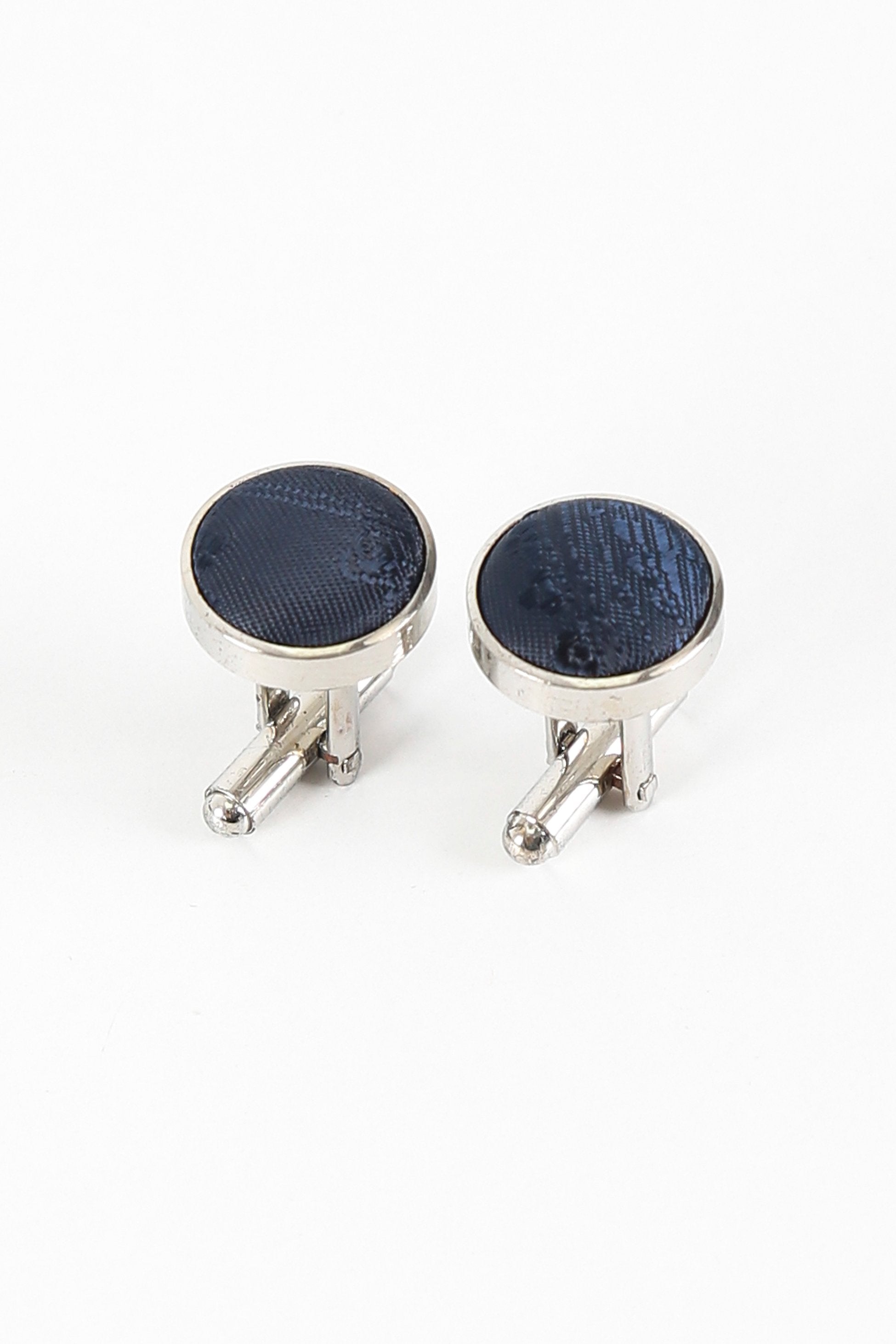 Men's Paisley Tie Cufflink Set - Navy Blue