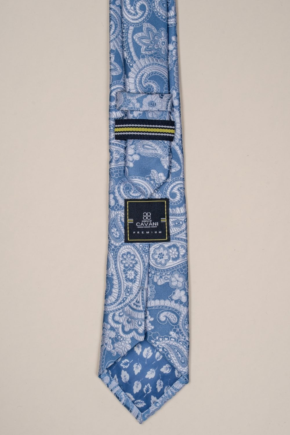 Men's Paisley Floral Patterned Tie Set - Aqua Blue