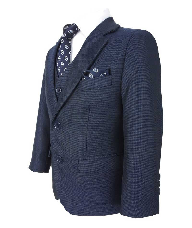 Boys Regular Fit All In One Suit - Dark Blue