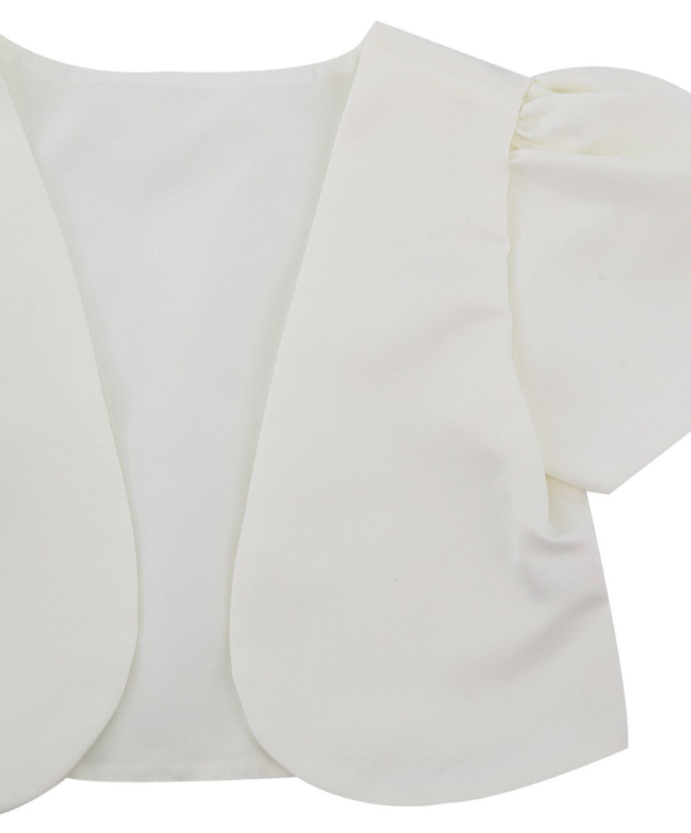 Girls Short Sleeve Bolero - Ivory