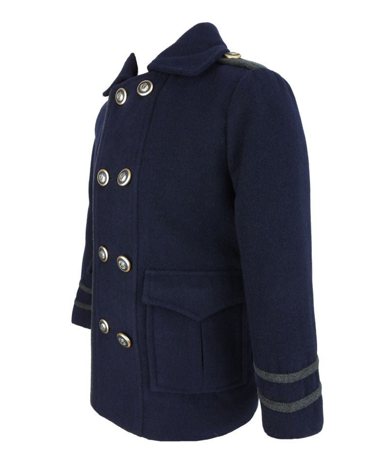 Boys Coat and Hat Set - Navy Blue