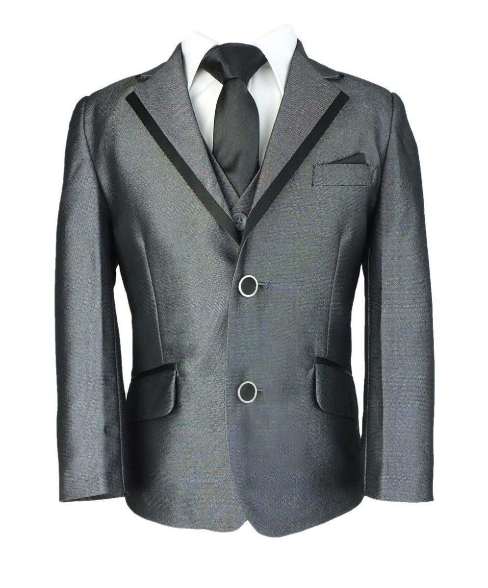 Boys Sheen Grey Suit - Grey