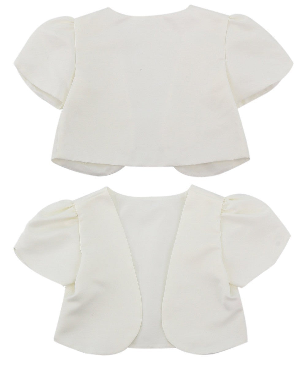 Girls Short Sleeve Bolero - Ivory