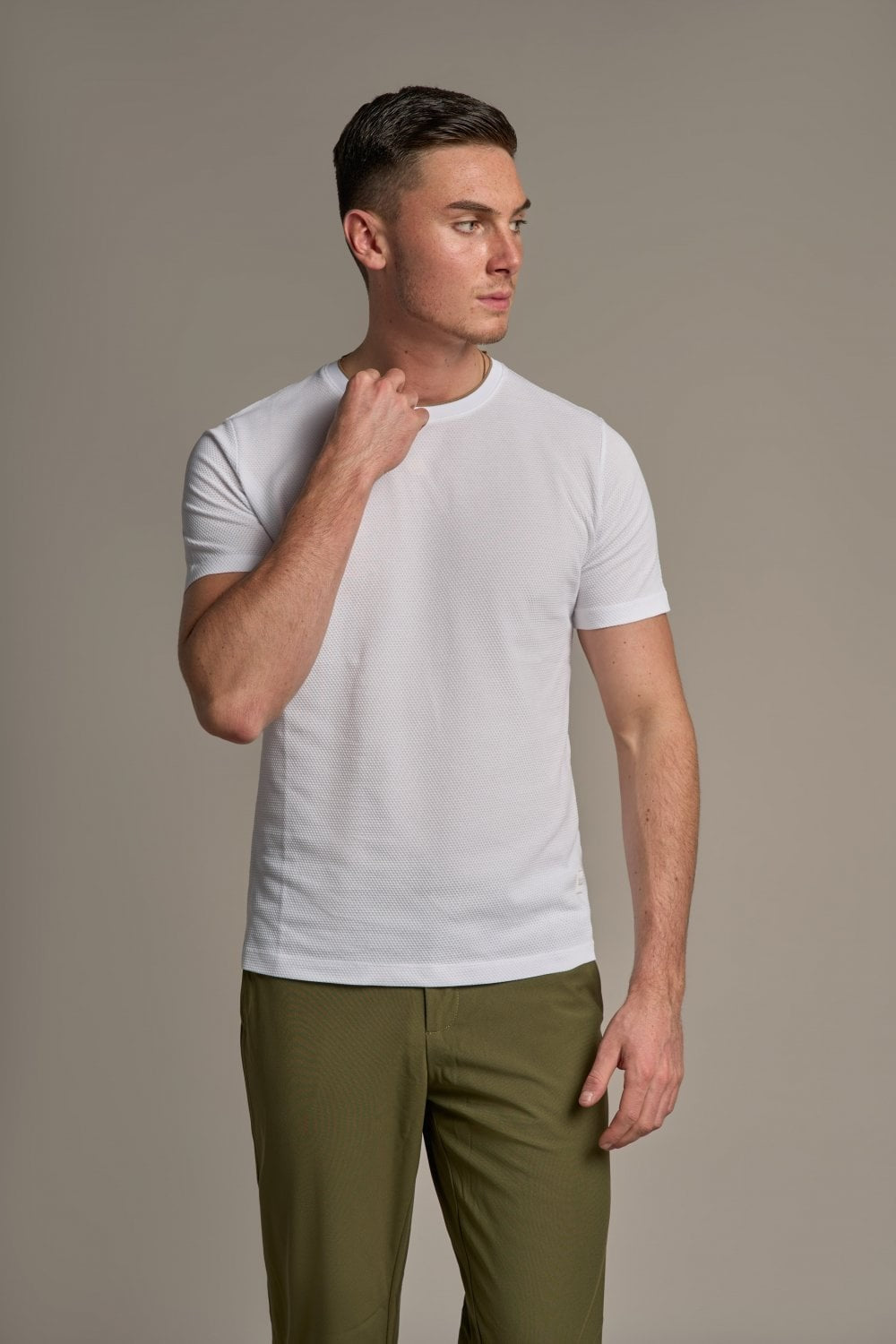 Men's Cotton Slim Fit T-shirt - BYRON - White