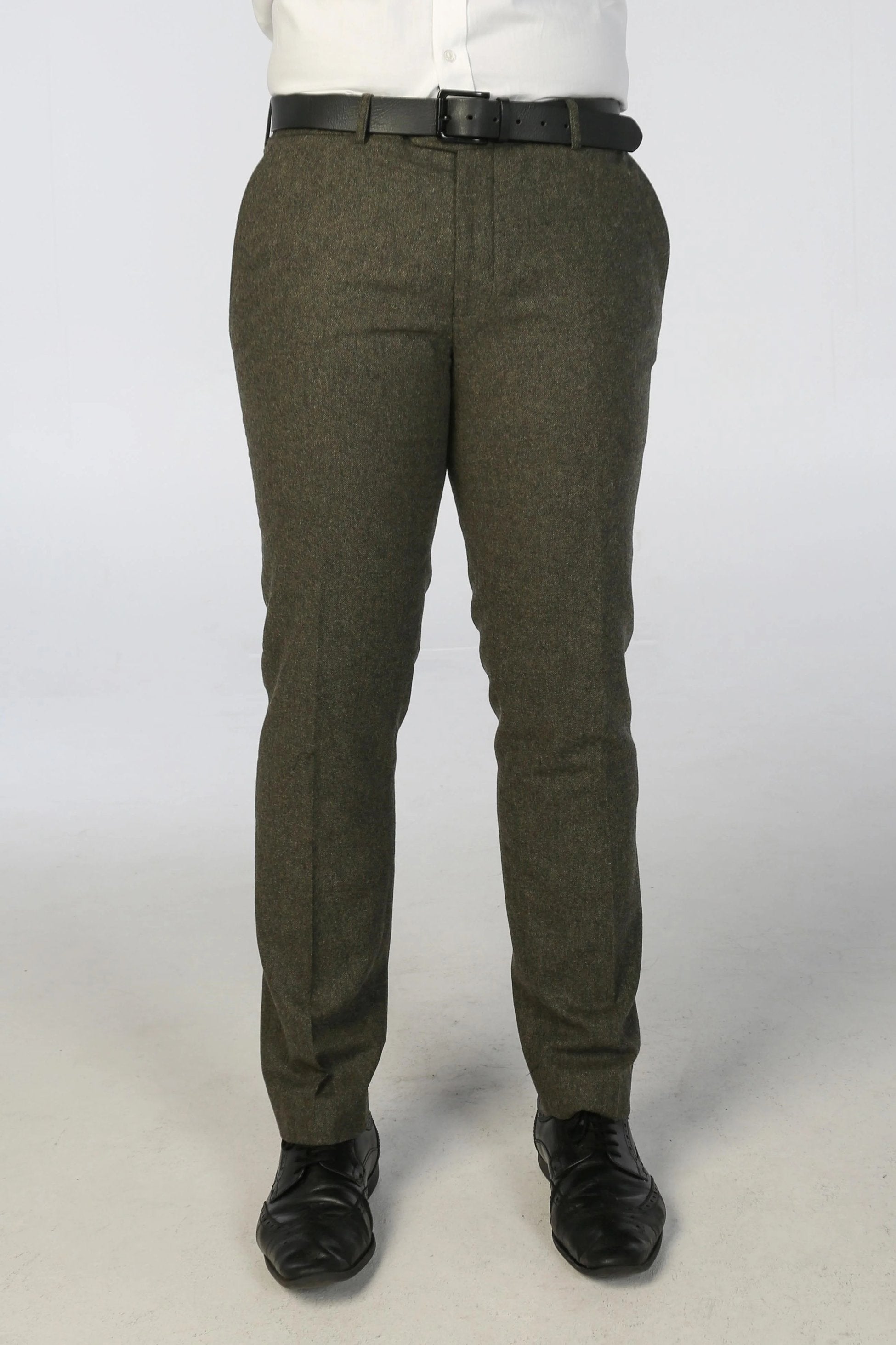 Men’s Wool Blend Formal Trousers - OSCAR - Green