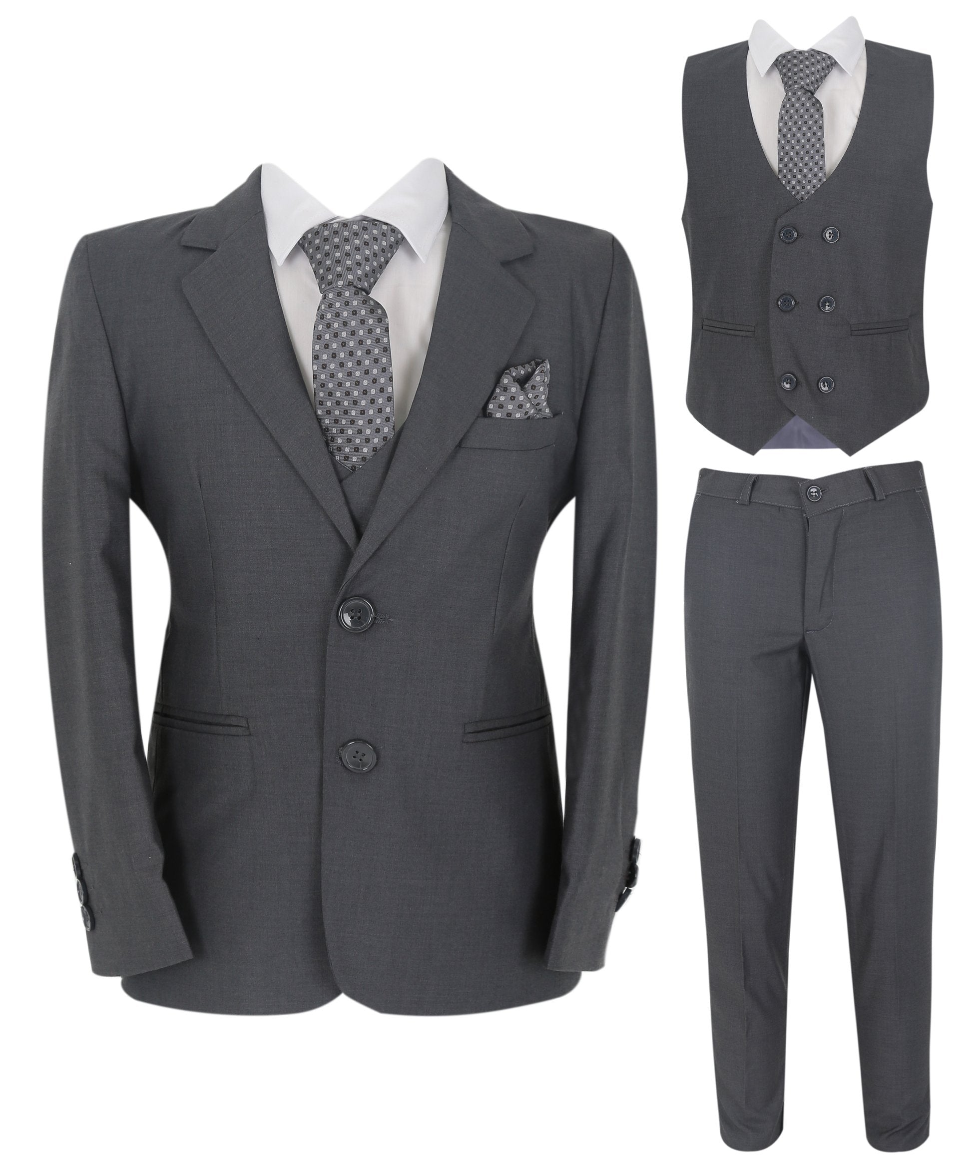 Boys Slim Fit 7 Piece Suit - DAVID D.GREY