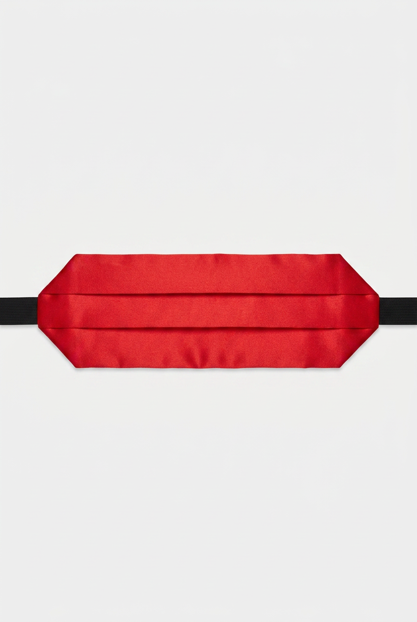 Boys Satin Cummerbund & Bow Tie set - Red