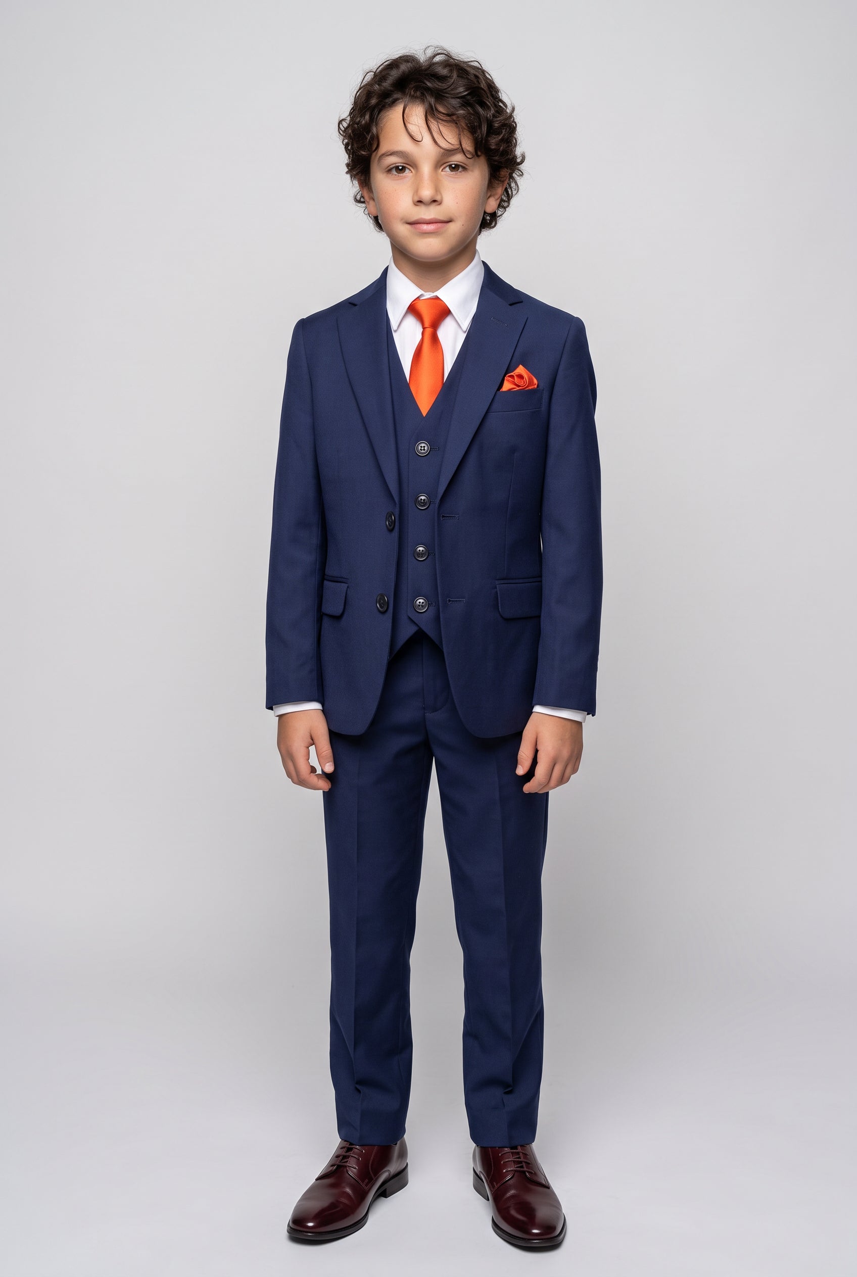 Boys Slim Fit Formal Blue Suit - Blue