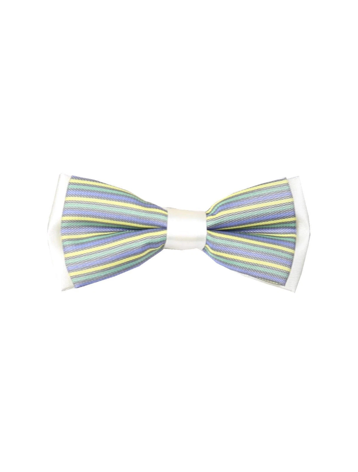 Boys Striped Bow Tie & Pocket Square Set - BWST - Green