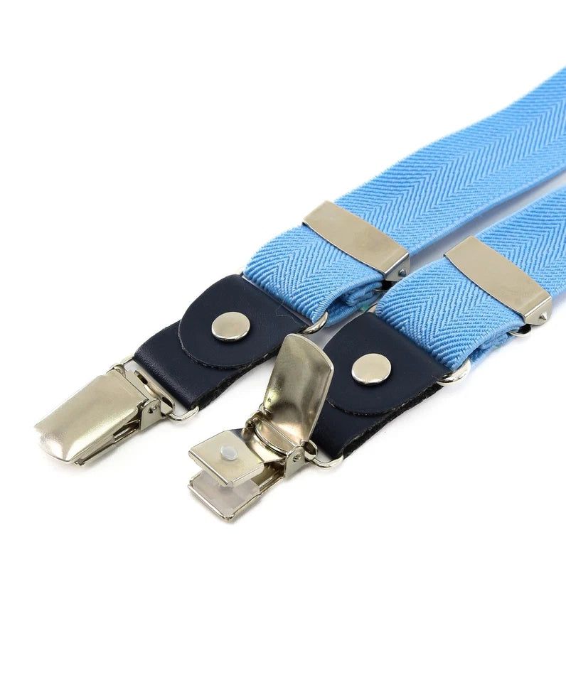 Boys Adjustable Y-Shape Suspenders - Sky Blue