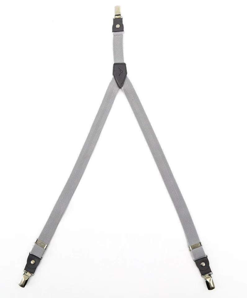 Boys Adjustable Y-Shape Suspenders - Grey