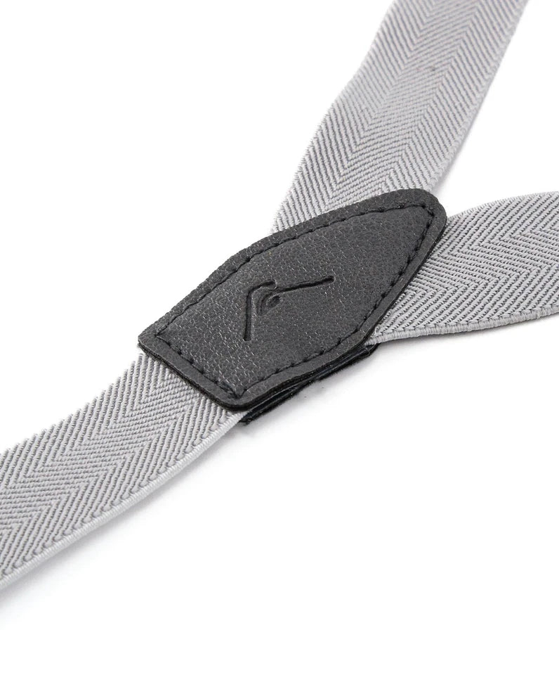 Boys Adjustable Y-Shape Suspenders - Grey
