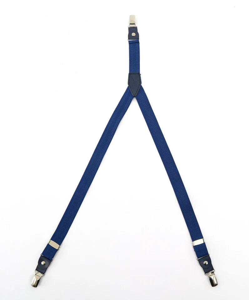 Boys Adjustable Y-Shape Suspenders - Parlement Blue