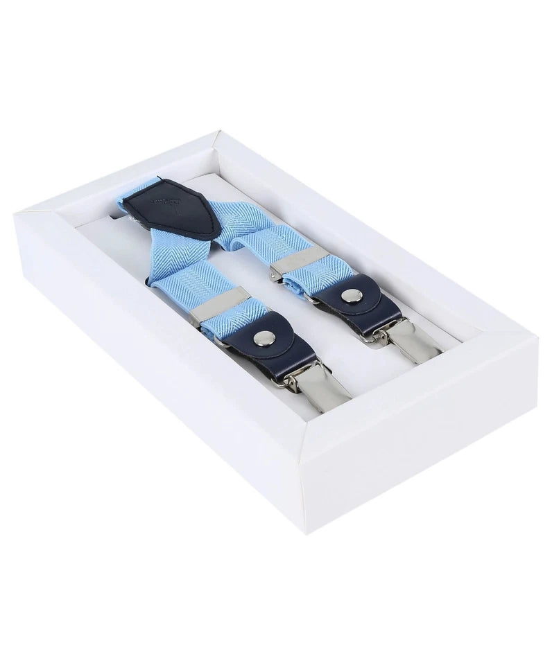 Boys Adjustable Y-Shape Suspenders - Sky Blue