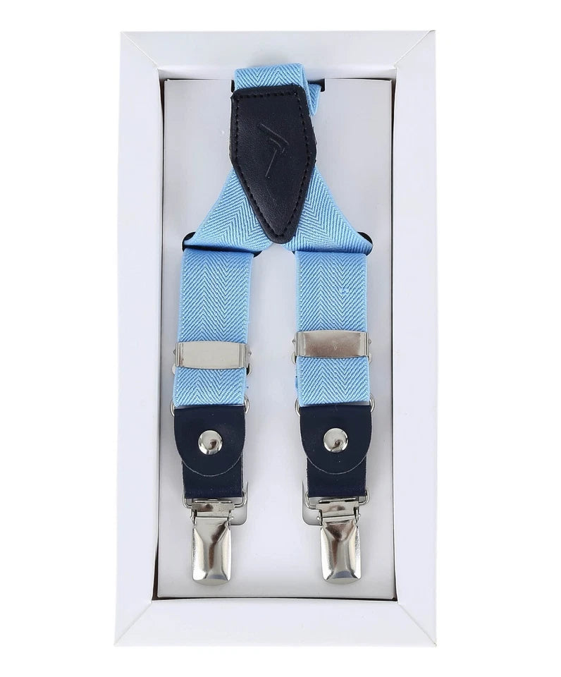 Boys Adjustable Y-Shape Suspenders - Sky Blue